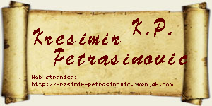 Krešimir Petrašinović vizit kartica